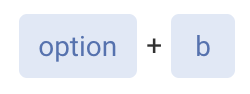 option+b