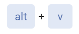 alt+v
