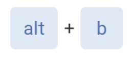 alt+b