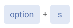 option+s